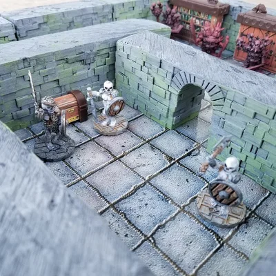 Easy-Print Modular Dungeons – Bộ tường dungeon modular in nhanh, không cần support