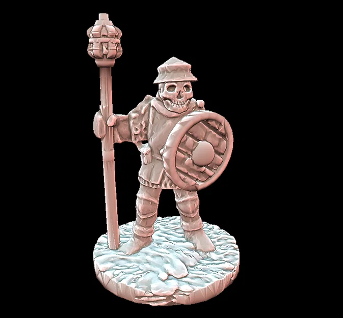 Mô hình 3D chiến binh Undead Hussite Soldier cho wargaming - Image 1