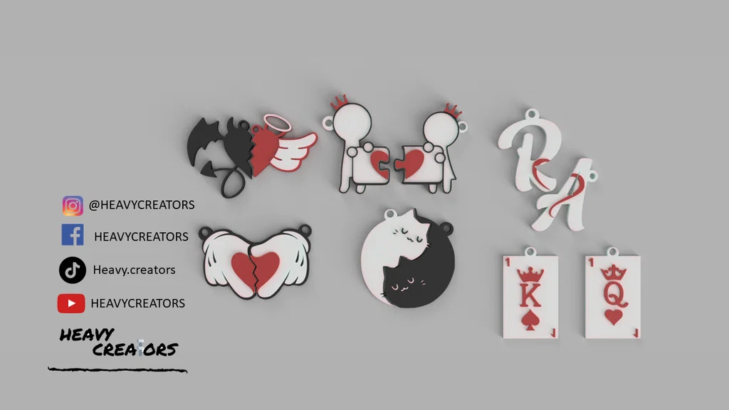 ValentinesDay Keychains – Móc khóa trái tim Valentine - Image 1