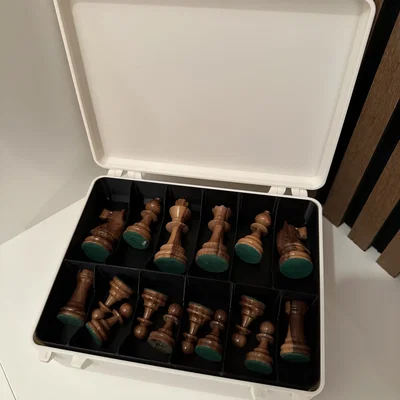 Khay chia ngăn đựng quân cờ 3D - Bảo vệ bộ cờ vua của bạn