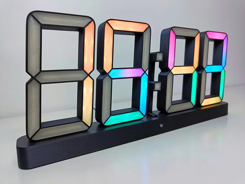 Đồng hồ LED Wi‑Fi chạy WLED (seven-segment) - Image 1
