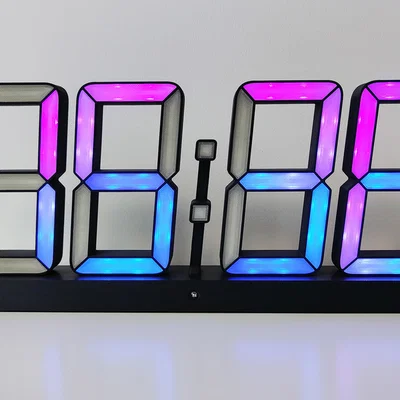 Đồng hồ LED Wi‑Fi chạy WLED (seven-segment)