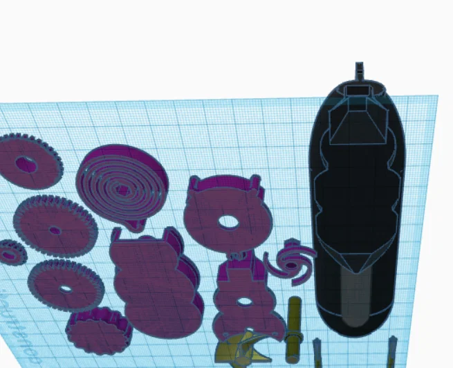 Wind up Submarine – Tàu ngầm lên cót kèm ngư lôi - Image 7
