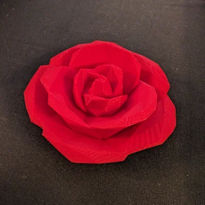 Mô hình bông hồng Low Poly trang trí in 3D độc đáo