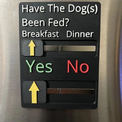 Bảng “Đã Cho Chó Ăn” gắn tủ lạnh (Dog Fed Sign)