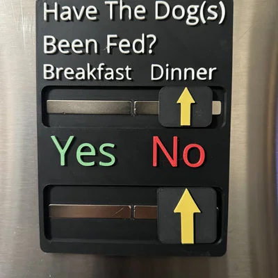 Bảng “Đã Cho Chó Ăn” gắn tủ lạnh (Dog Fed Sign)
