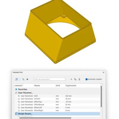 Ống dẫn gió fan PC đa năng kèm CAD [Parametric]