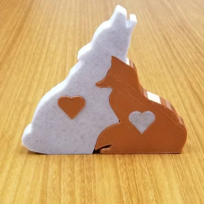 Quà Tặng Tình Yêu Cáo + Sói (Fox + Wolf Love Gift)