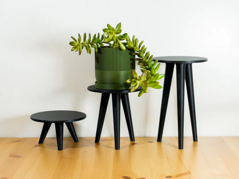 Kệ kê chậu cây mid-century modern đơn giản – dễ in – nhiều kích thước - Image 1