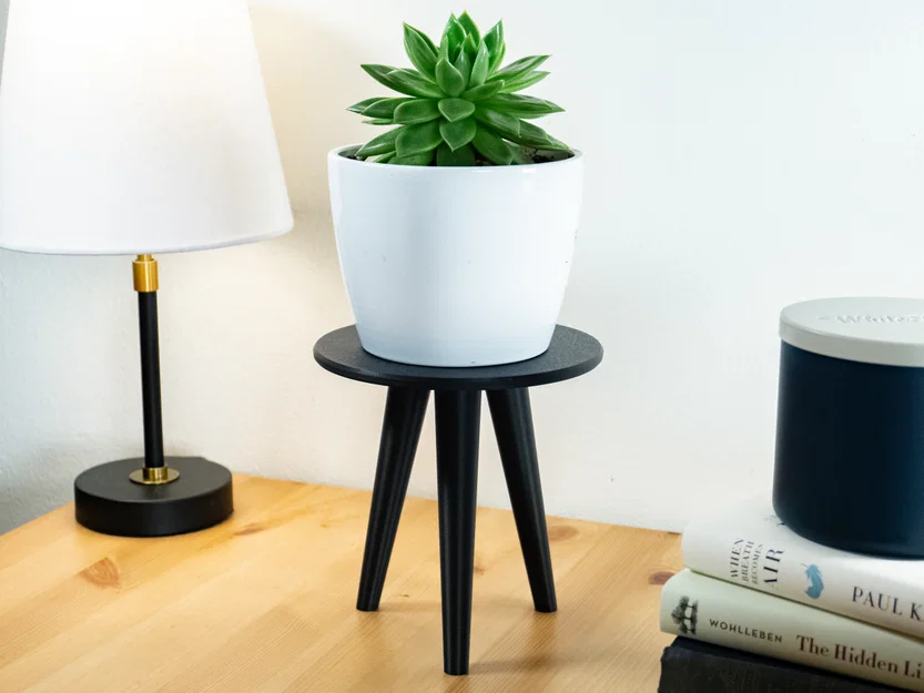 Kệ kê chậu cây mid-century modern đơn giản – dễ in – nhiều kích thước - Image 2