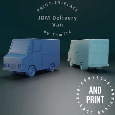 Mô hình xe tải JDM Delivery Van in 3D (Print-in-place)