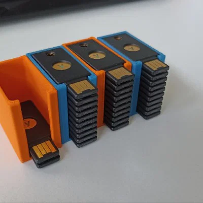 Khay Đựng YubiKey 10 Khe Cắm - Giải Pháp Sắp Xếp Thiết Bị Bảo Mật