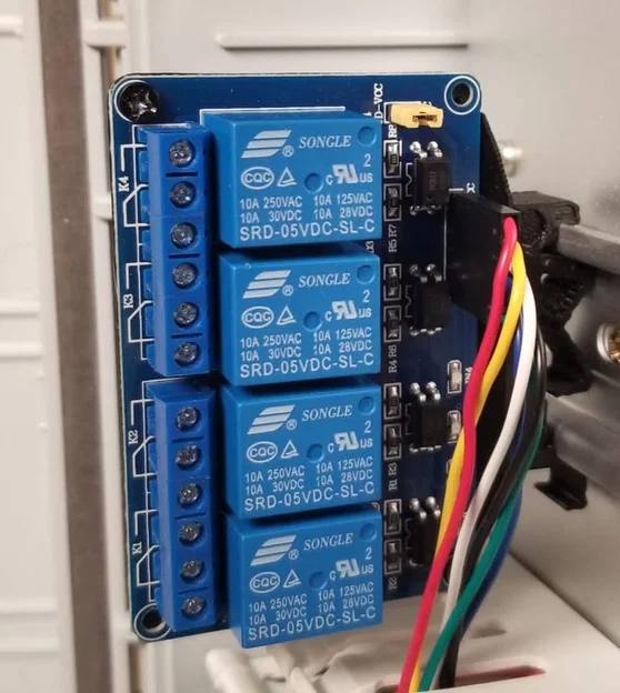 Ngàm gắn module relay 4 kênh lên thanh ray DIN (DIN Rail Mount) - Image 1