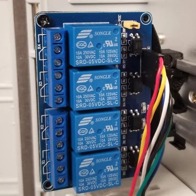 Ngàm gắn module relay 4 kênh lên thanh ray DIN (DIN Rail Mount)