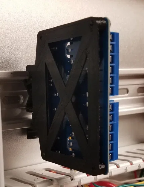 Ngàm gắn module relay 4 kênh lên thanh ray DIN (DIN Rail Mount) - Image 2