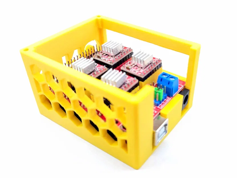 Vỏ Arduino Uno R3 + CNC Shield + nắp quạt 50x50 - Image 1