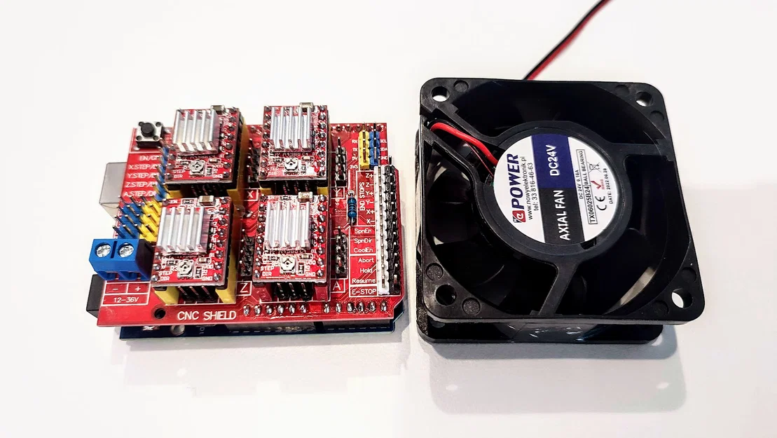 Vỏ Arduino Uno R3 + CNC Shield + nắp quạt 50x50 - Image 7