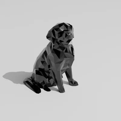 Low Poly Golden Retriever
