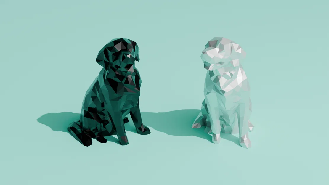 Low Poly Golden Retriever - Image 3