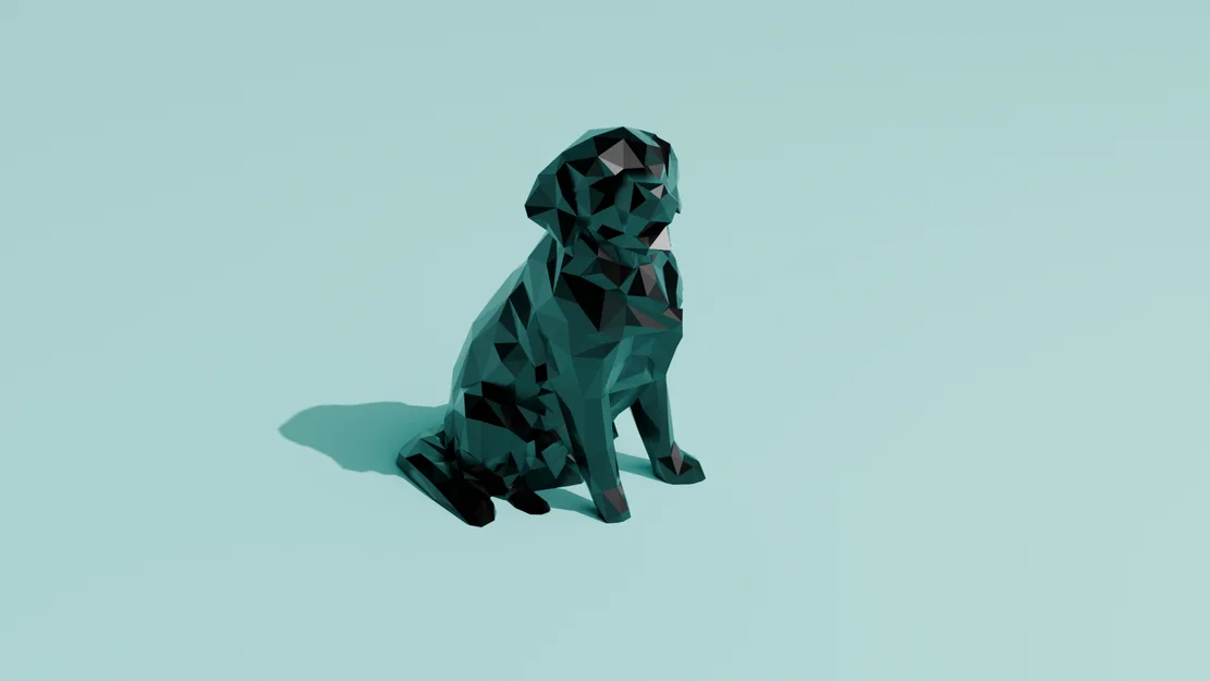 Low Poly Golden Retriever - Image 4