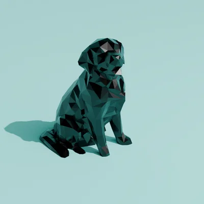 Low Poly Golden Retriever