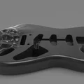 Thân đàn Guitar điện Fender Stratocaster với họa tiết đầu lâu 3D - Thumbnail 2