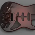 Thân đàn Guitar điện Fender Stratocaster với họa tiết đầu lâu 3D - Thumbnail 3
