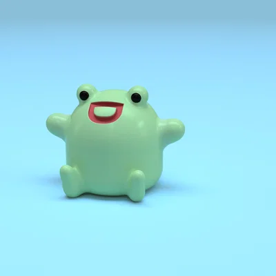 Mô hình ếch con Froog dễ thương - Mẫu in 3D trang trí bàn làm việc