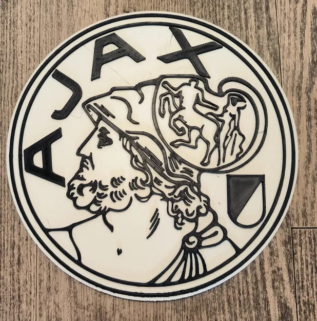Mô hình 3D logo Ajax cổ điển trang trí cho người hâm mộ bóng đá - Image 1