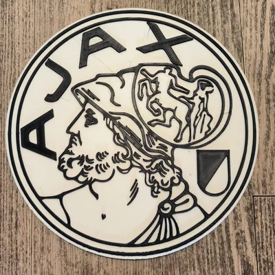 Mô hình 3D logo Ajax cổ điển trang trí cho người hâm mộ bóng đá
