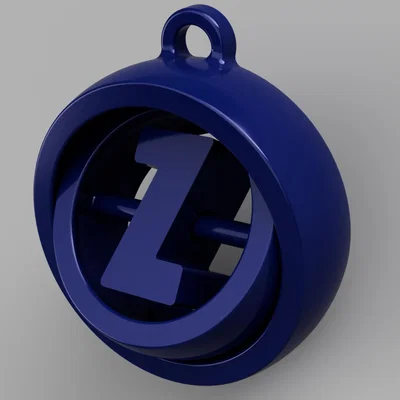 Móc khóa con quay fidget chữ Z in 3D - Đồ chơi xả stress độc đáo