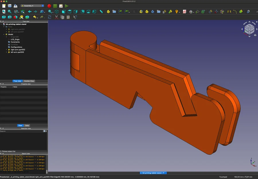 Giá đỡ tablet và điện thoại (printed in place) - Image 2