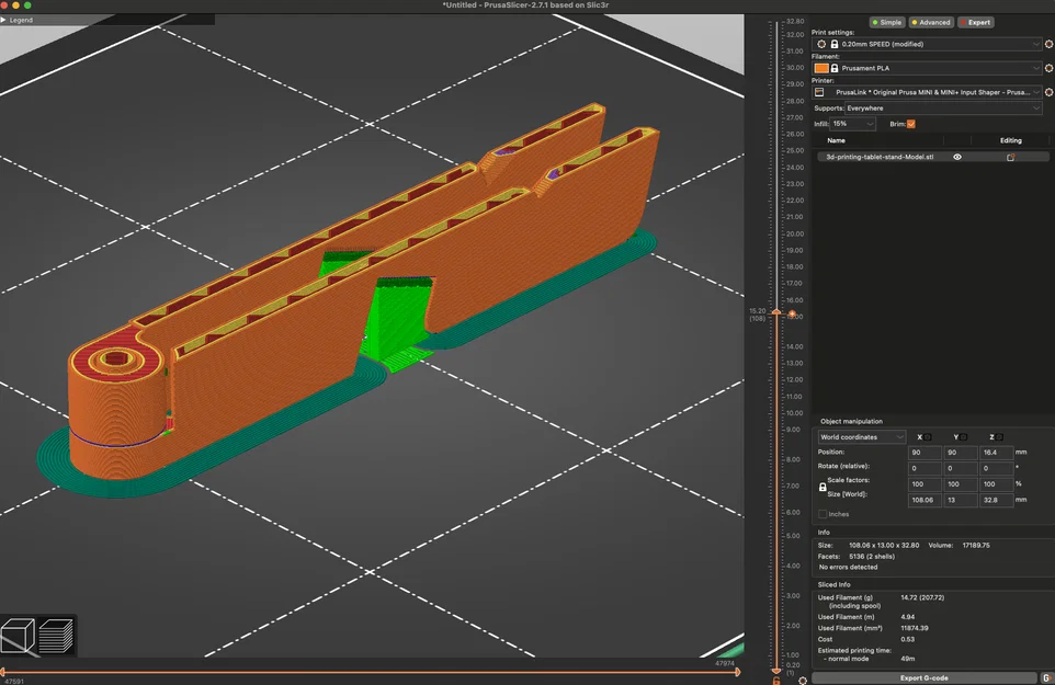 Giá đỡ tablet và điện thoại (printed in place) - Image 6
