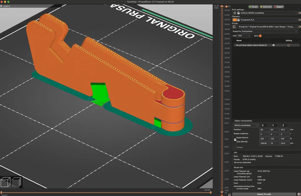 Giá đỡ tablet và điện thoại (printed in place) - Image 7