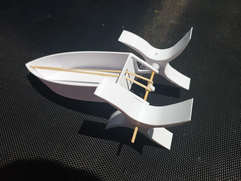 Mô hình thuyền đồ chơi in 3D chạy bằng dây thun thú vị - Image 1