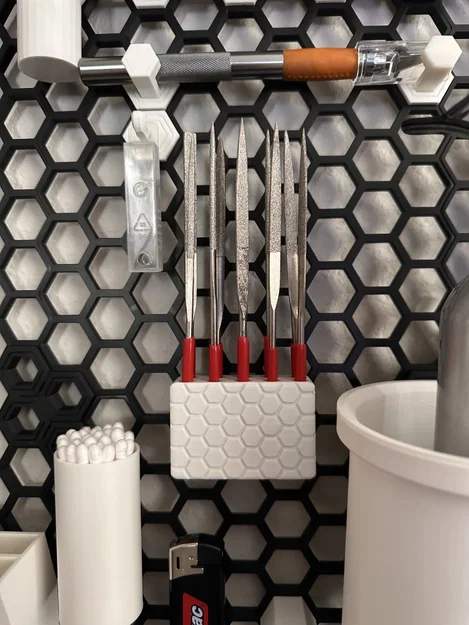 Khay/Holder đựng giũa hoặc dụng cụ nhỏ cho Honeycomb Wall Storage - Image 1