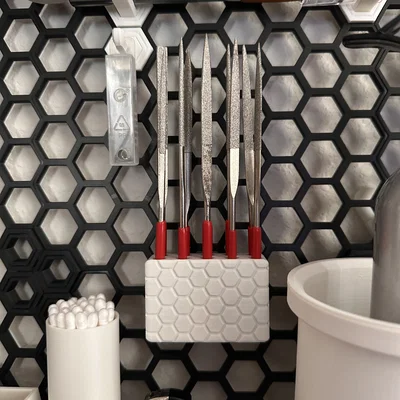 Khay/Holder đựng giũa hoặc dụng cụ nhỏ cho Honeycomb Wall Storage