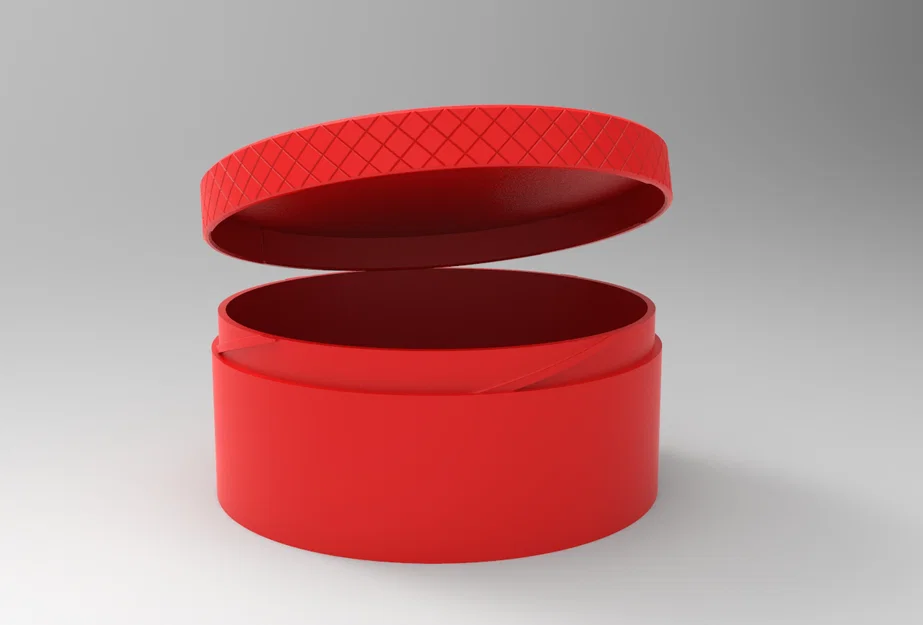 Hộp đựng đồ đa năng hình tròn có nắp vặn ren 3D (Ø80mm) - Image 1