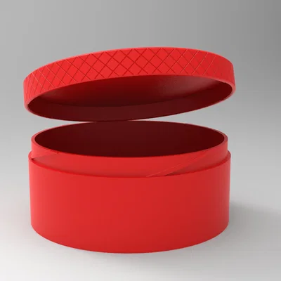 Hộp đựng đồ đa năng hình tròn có nắp vặn ren 3D (Ø80mm)