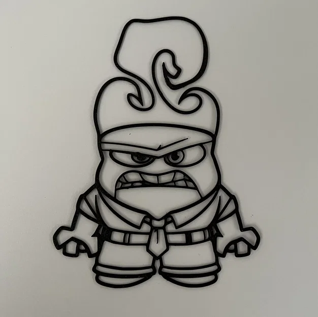 Nghệ thuật treo tường 3D nhân vật Anger (Inside Out) - Image 1