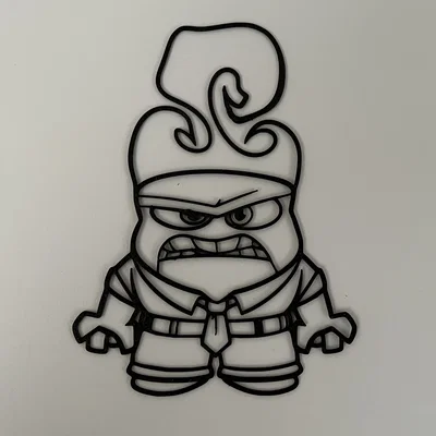 Nghệ thuật treo tường 3D nhân vật Anger (Inside Out)