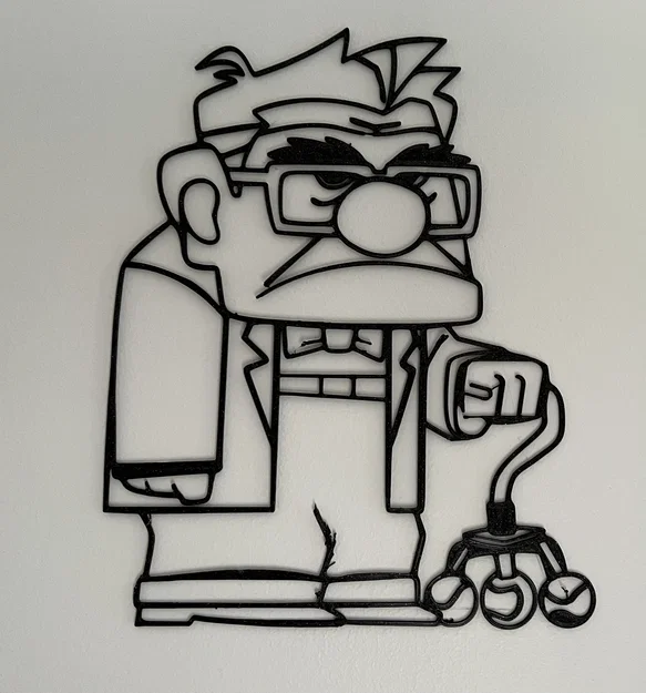Mô hình treo tường Carl Fredricksen từ phim Up - In 3D độc đáo - Image 1