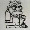 Mô hình treo tường Carl Fredricksen từ phim Up - In 3D độc đáo - Thumbnail 1