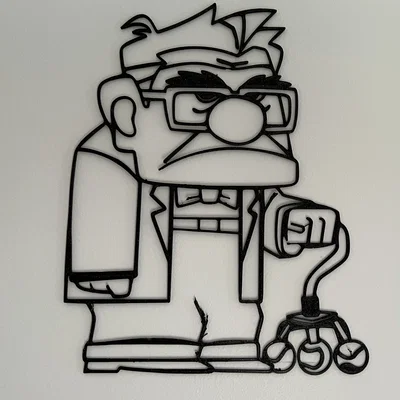 Mô hình treo tường Carl Fredricksen từ phim Up - In 3D độc đáo