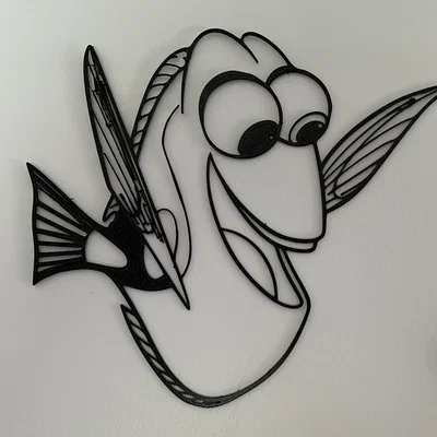 Tranh treo tường 3D hình cá Dory - Mẫu decor trang trí phòng cực xinh