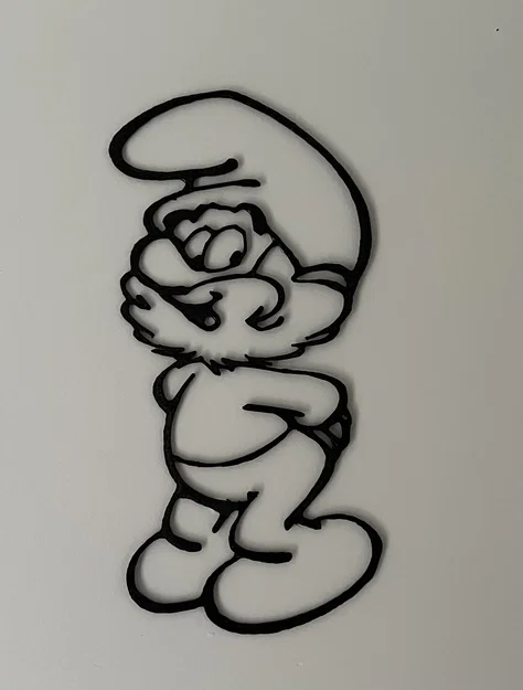 Tranh treo tường Papa Smurf 3D - Phụ kiện decor độc đáo cho fan hoạt hình - Image 1