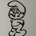 Tranh treo tường Papa Smurf 3D - Phụ kiện decor độc đáo cho fan hoạt hình - Thumbnail 1