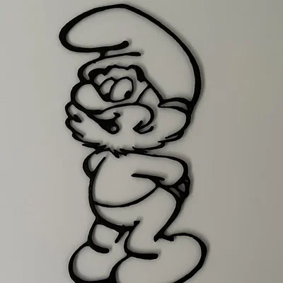 Tranh treo tường Papa Smurf 3D - Phụ kiện decor độc đáo cho fan hoạt hình