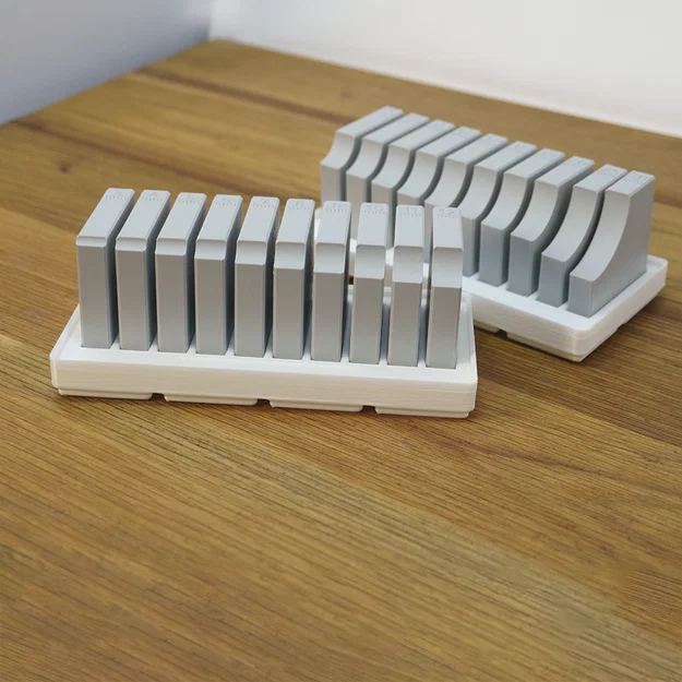 Bộ Fine Fillet Gauge kèm khay Gridfinity tuỳ biến - Image 1