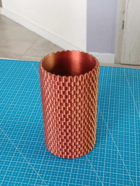 Bình hoa 3D họa tiết vảy cá trang trí độc đáo - Image 1